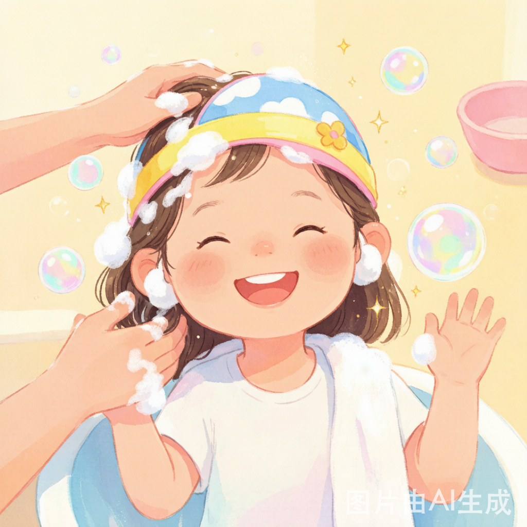 羽旻成功洗头